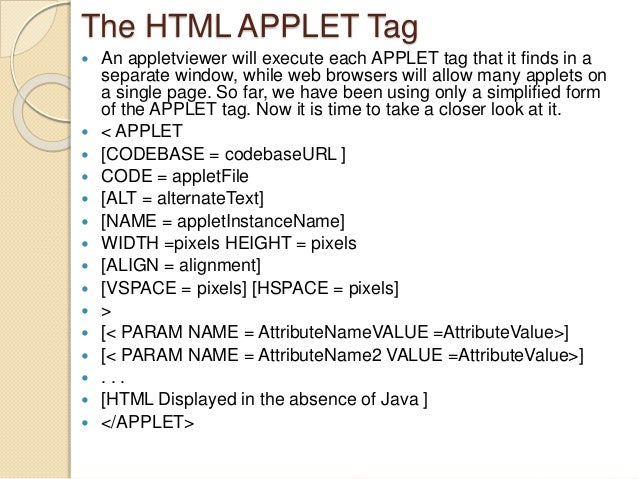 Applet Progming