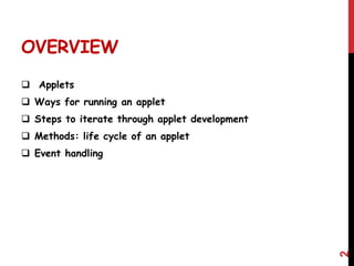 Applet programming | PPTX