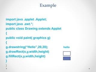 Applet programming1 | PPTX | Programming Languages | Computing