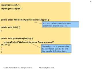 Applets 101-fa06 | PPT