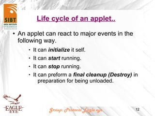 Applets | PPT