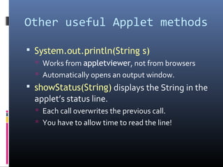 Applets | PPT
