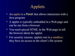 Applets | PPT