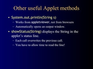 Applets | PPT