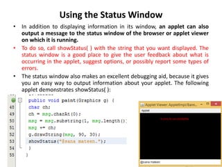 Applets | PPT