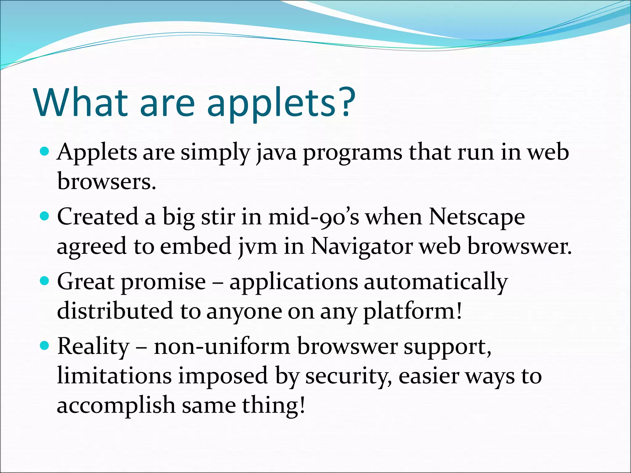 Applets | PPT