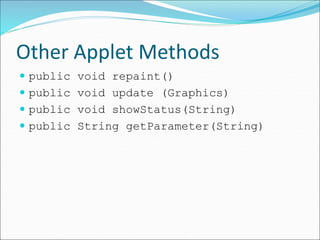 Applets | PPT