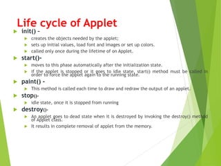 Applets in java | PPTX
