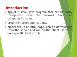 Applets in java | PPTX
