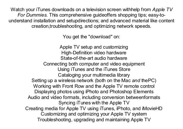 Pdf Apple Tv For Dummies