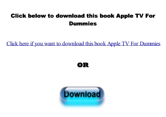 Pdf Apple Tv For Dummies