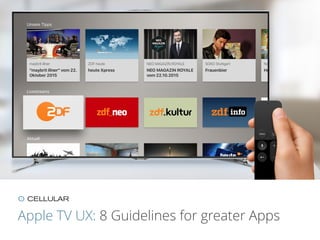 Apple TV UX: 8 Guidelines for greater Apps
 