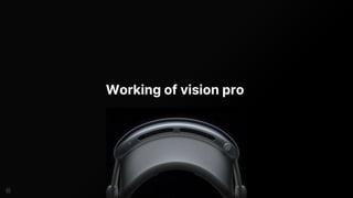 Working of vision pro
 