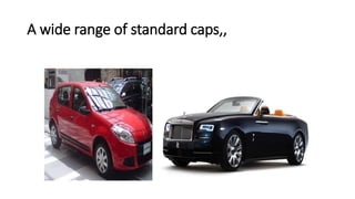 A wide range of standard caps,,
 