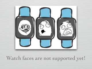 Watch faces are not supported yet!
 