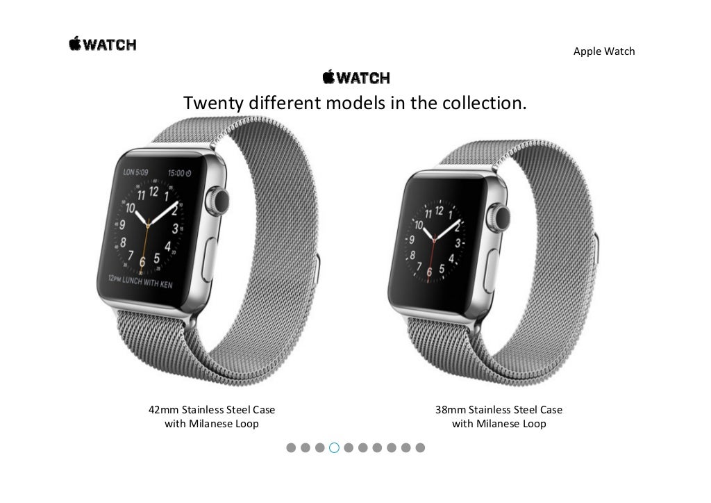 apple watch series 3 42mm stainless steel case with milanese loop