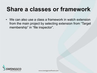 Share a classes or framework
 