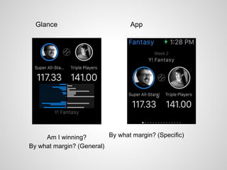 Am I winning?
By what margin? (General)
By what margin? (Specific)
Glance App
 