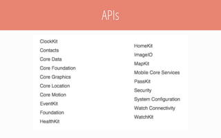 APIs
 