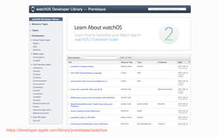 https://developer.apple.com/library/prerelease/watchos
 