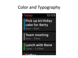 Color and Typography
 