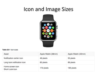 Icon and Image Sizes
 