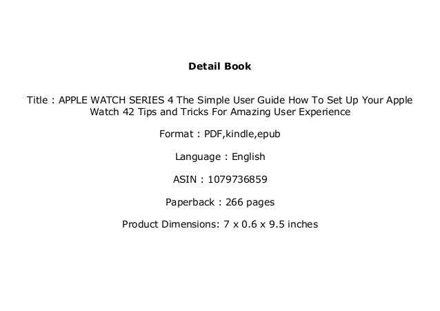 apple watch series 4 user guide pdf download