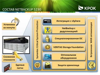 41 2 3
СОСТАВ NETBACKUP 5230