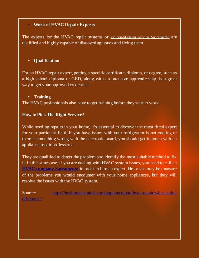 What's the Difference Between Appliance and HVAC Repair?