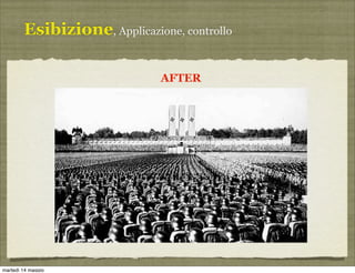 Esibizione, Applicazione, controllo
AFTER
martedì 14 maggio
 