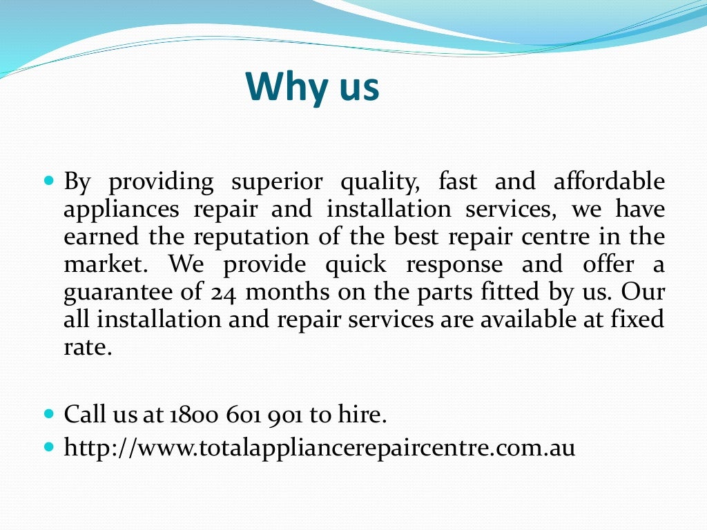 Appliance installation and repair sydney