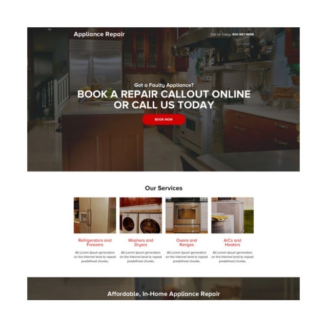 appliance repair landing pages to capture leads and boost business