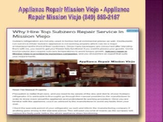 Appliance Repair Mission Viejo CA - Appliance Repair Mission Viejo (949) 558-2157