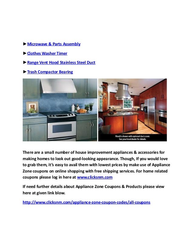 Appliance Zone Coupons for Home Improvements Products