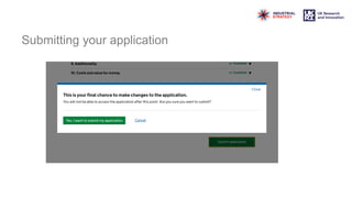 Submitting your application
 