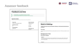 Assessor feedback
 