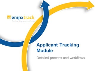 Applicant Tracking
Module
Detailed process and workflows

 