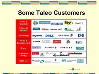 6
Some Taleo Customers
Courtesy of Oracle
 