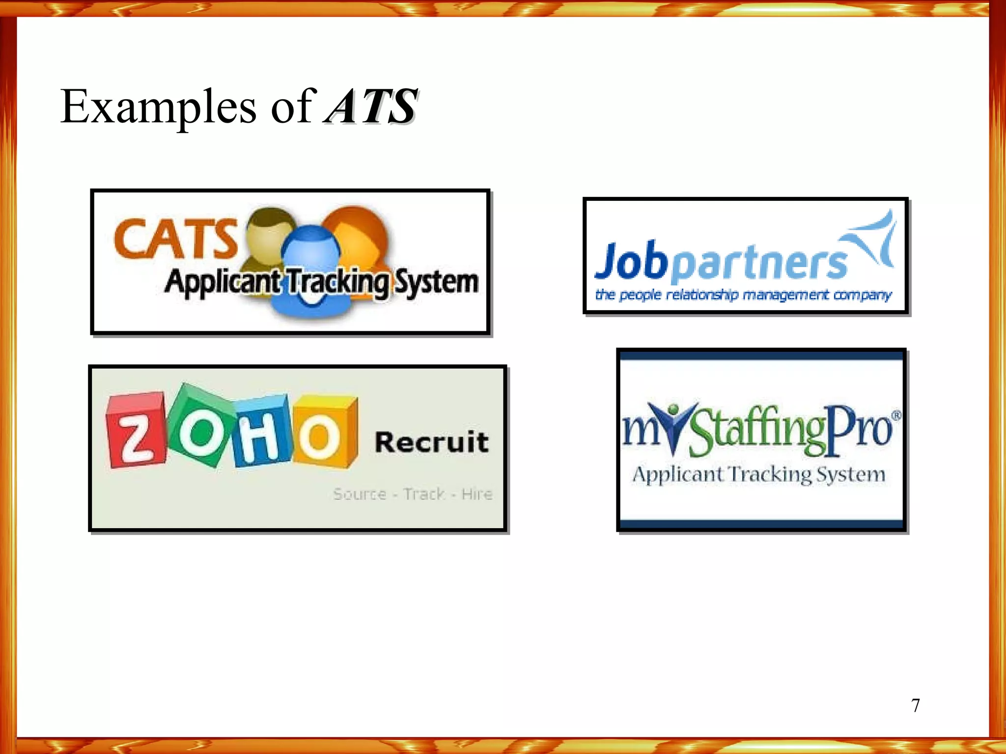Examples of  ATS   