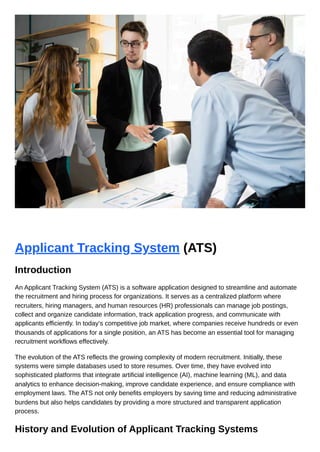 Applicant Tracking System (ATS).pdf for employers | PDF