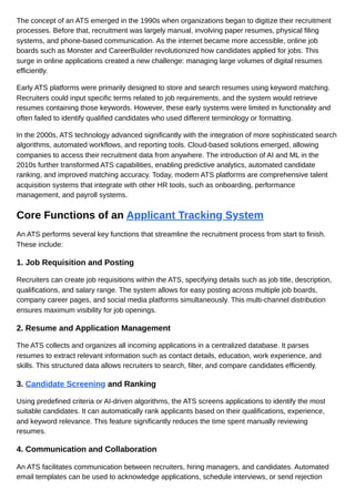 Applicant Tracking System (ATS).pdf for employers | PDF