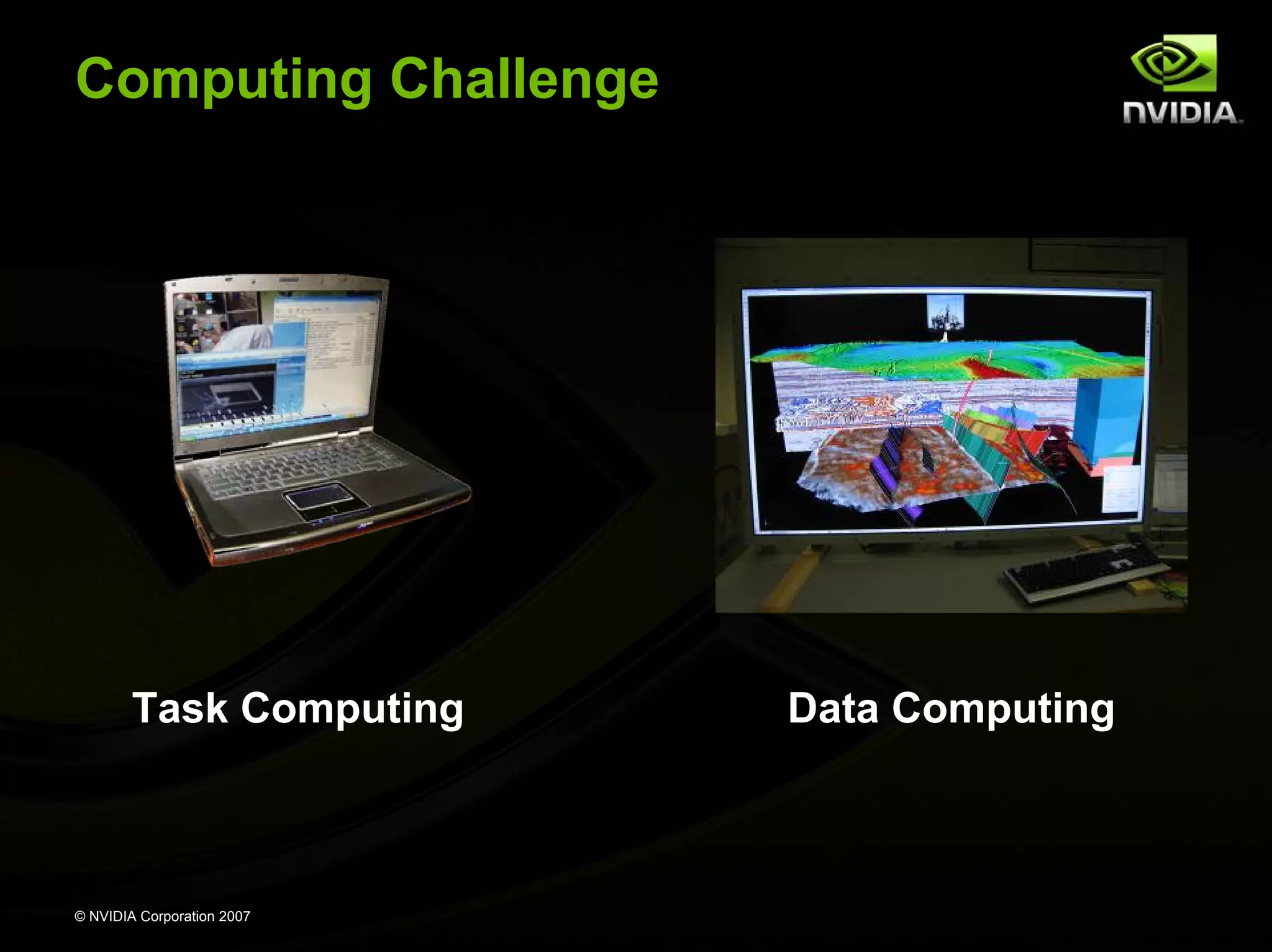 Computing Challenge graphic Task Computing Data Computing © NVIDIA Corporation 2007 