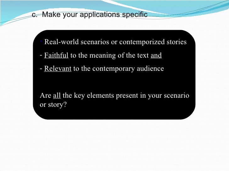 Meaning and Application