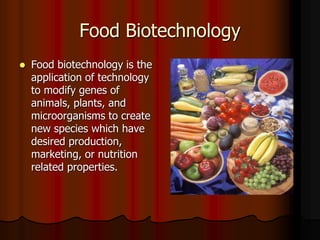 Application of Biotechnology in different fields | PPT