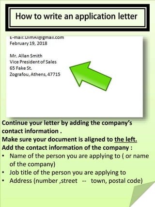 How to write an application letter | PPTX