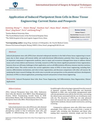 Application of Induced Pluripotent Stem Cells in Bone Tissue ...
