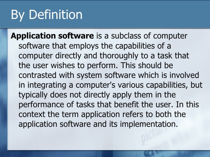 description of application software categories description of application software categories