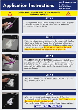 How to apply iron on numbers and letters