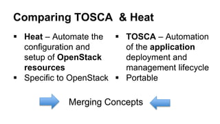 Application and Network Orchestration using Heat & Tosca | PPTX
