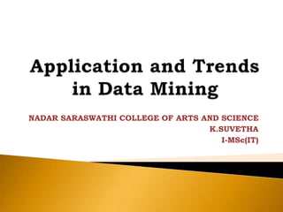 Application and Trends in Data Mining.pptx